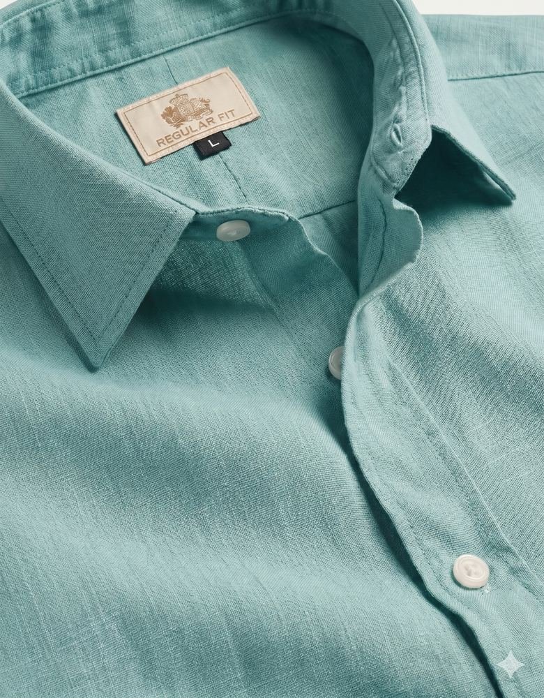 Mint Sage Handloom Texture Shirt
