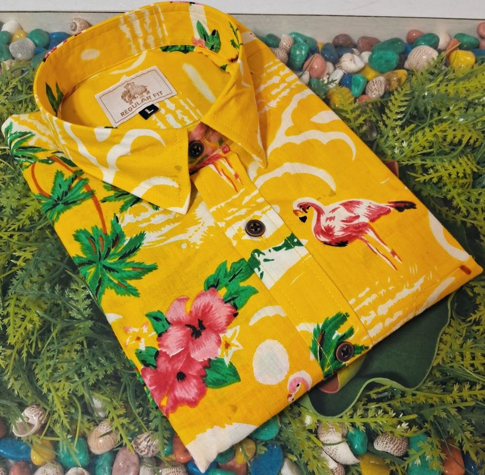 Flamingo Fiesta Cotton Shirt