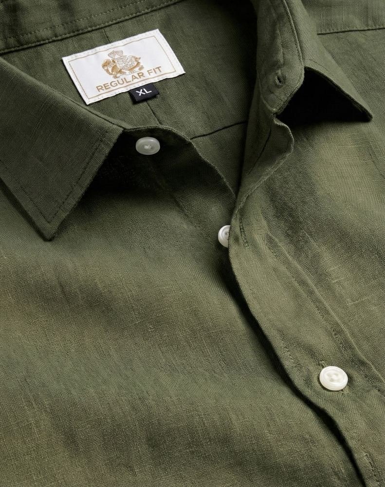 The Capri Teal Linen Shirt