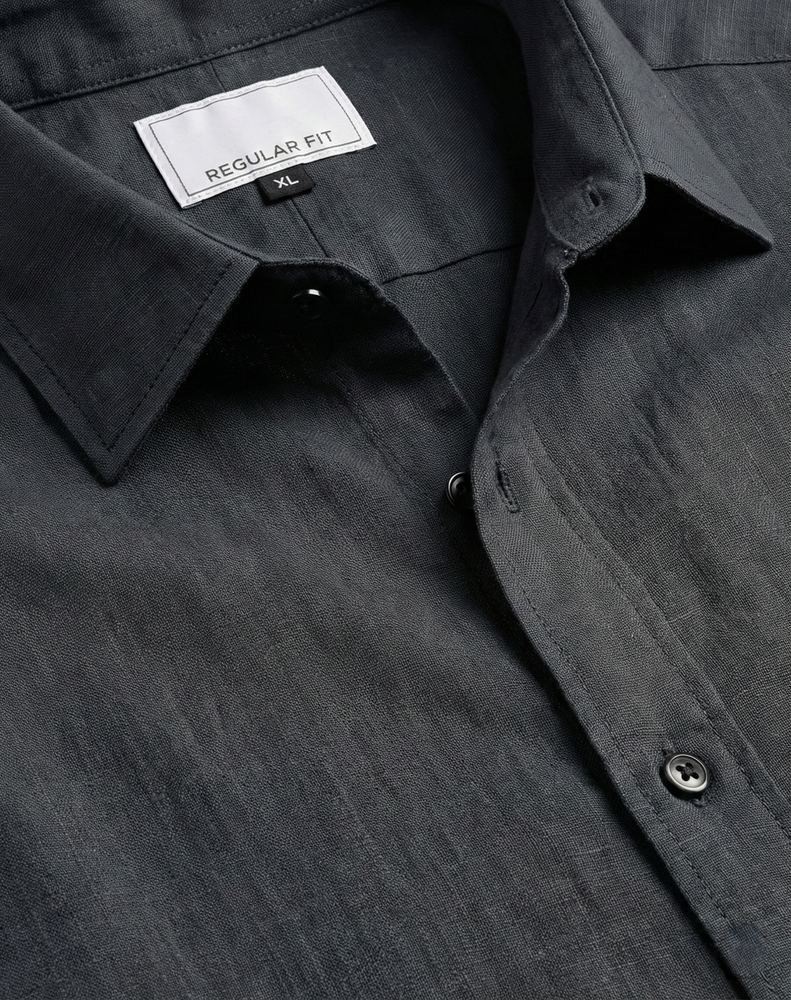 The Midnight Slate Linen Shirt
