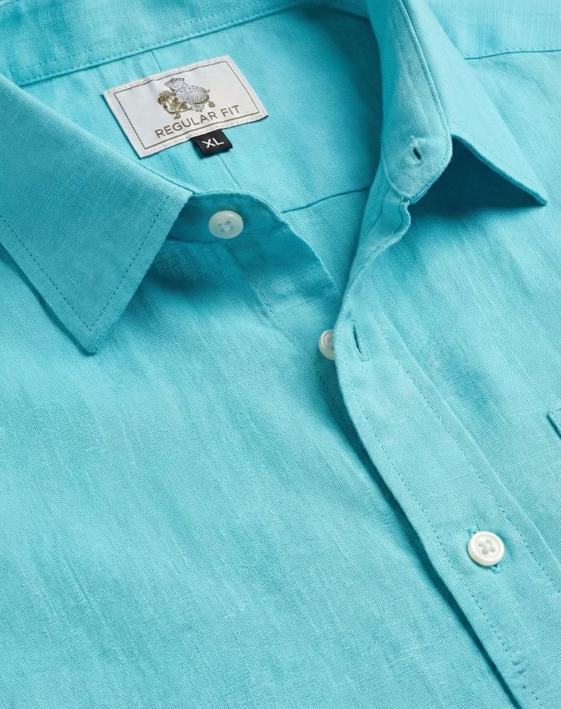 The Aqua Current Button-Down Linen
