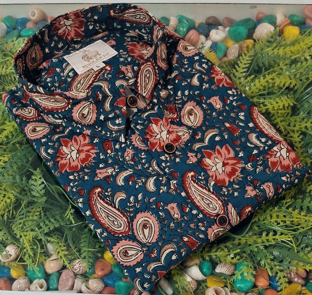 Deep Indigo Heritage Paisley Shirt