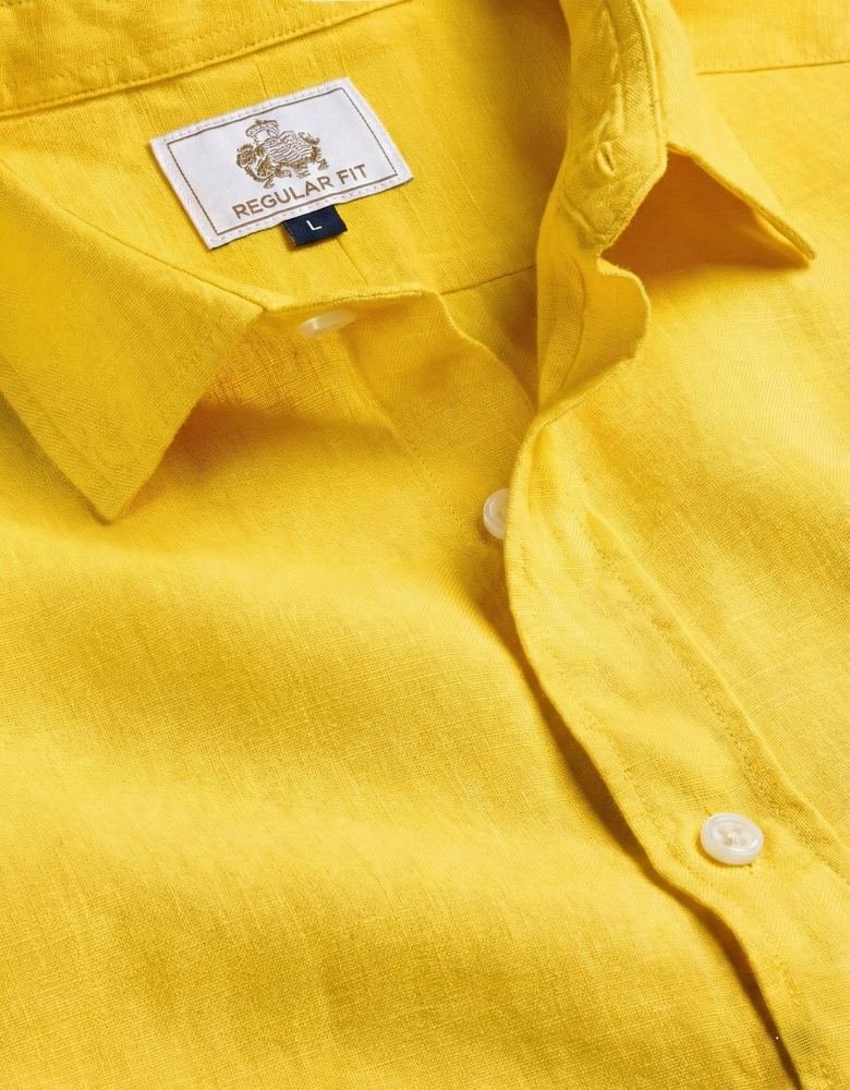 Sunflower Yellow Casual Cotton Shirts