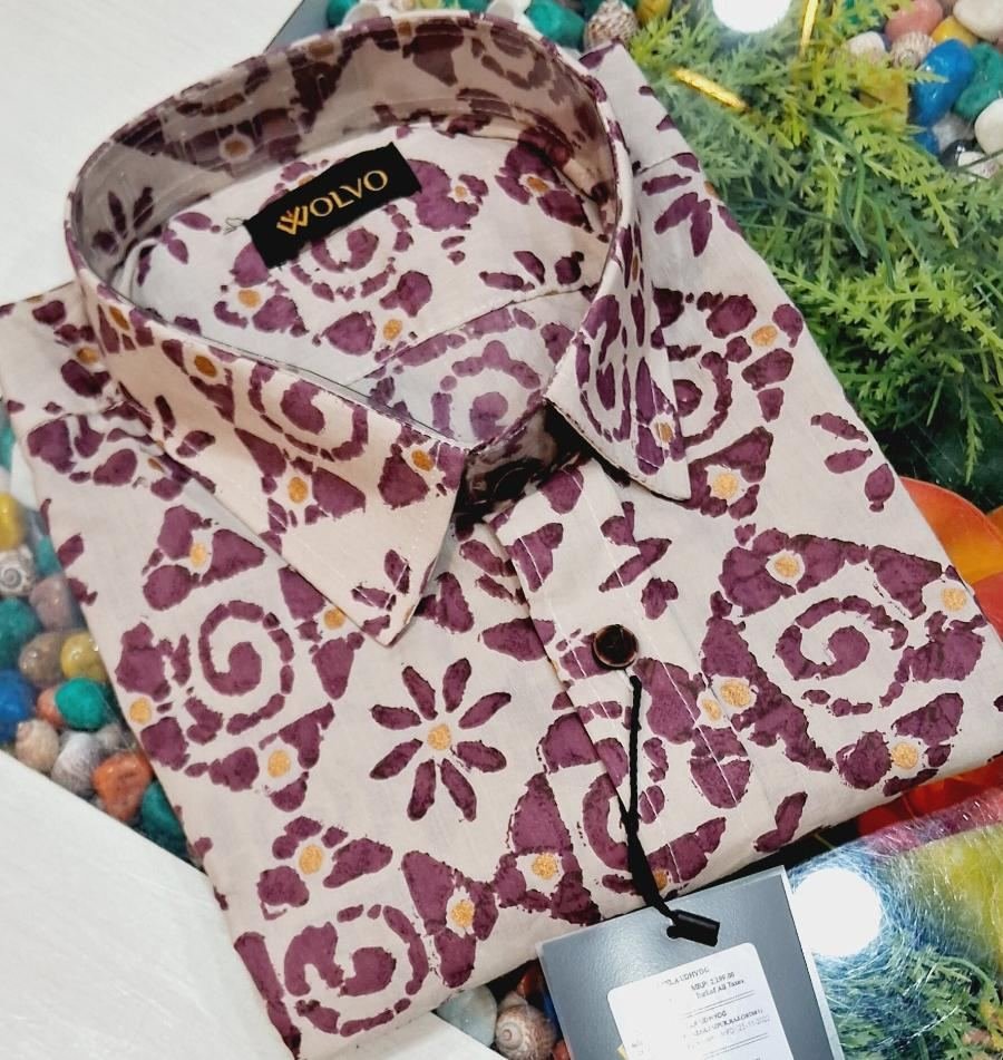 Cotton Jalebi Print Shirt