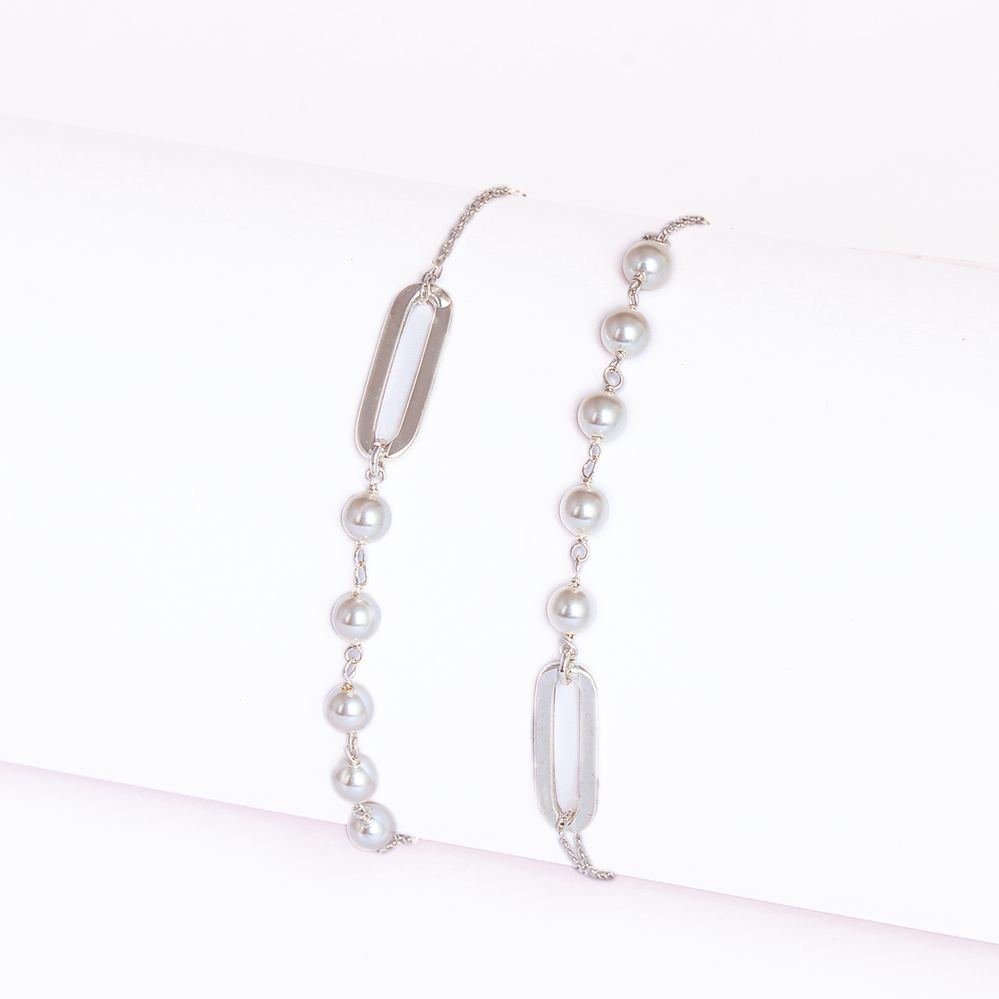 Silver Fancy Pearl Anklet photo 4