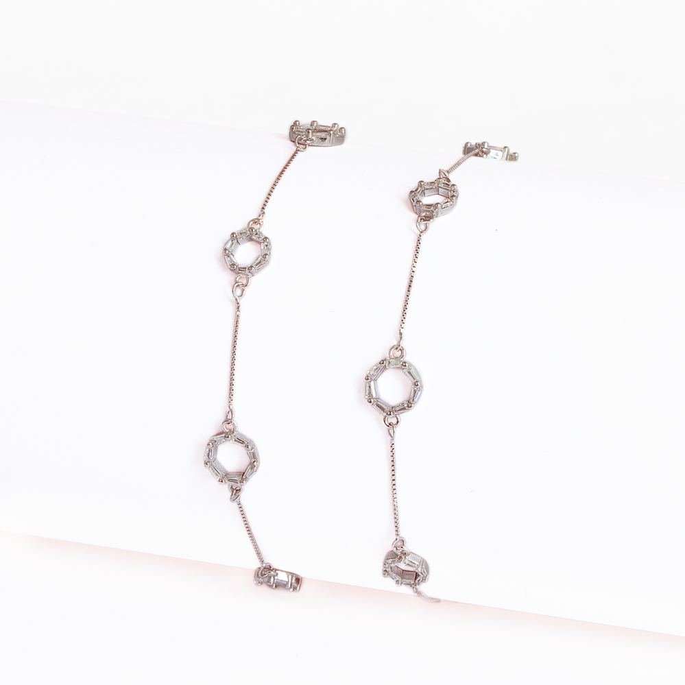 Silver Circular Motifs Anklet photo 4