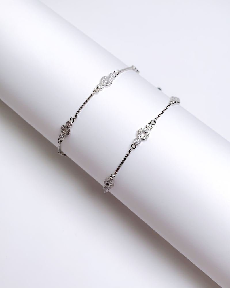 Silver Zircon Elegance Anklet photo 4