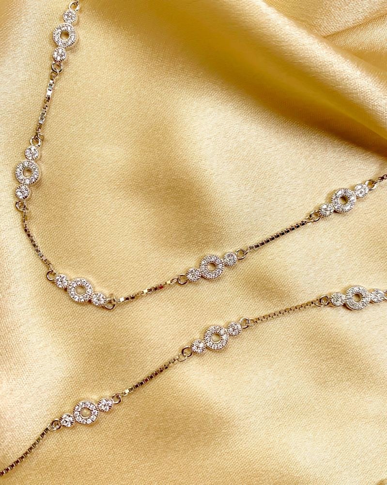 Silver Zircon Elegance Anklet photo 2