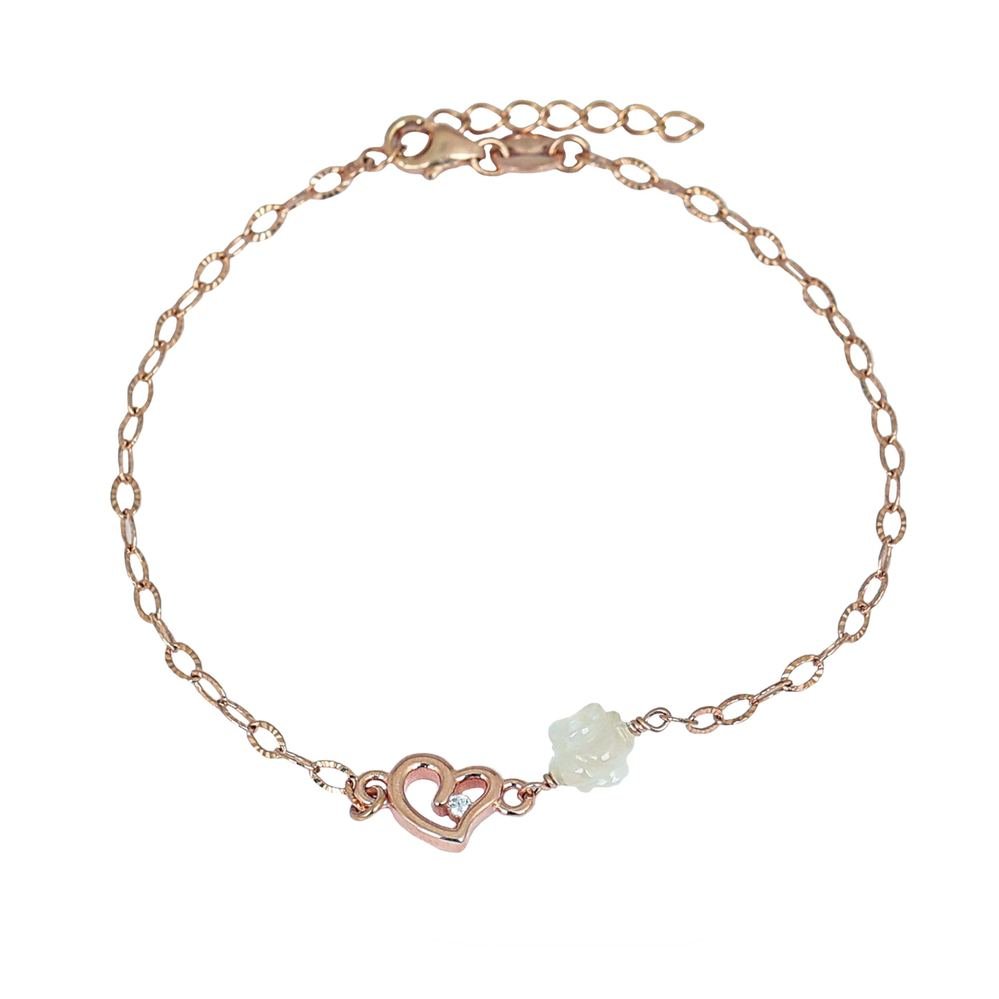Rose Gold Love Floral Bracelet photo 3