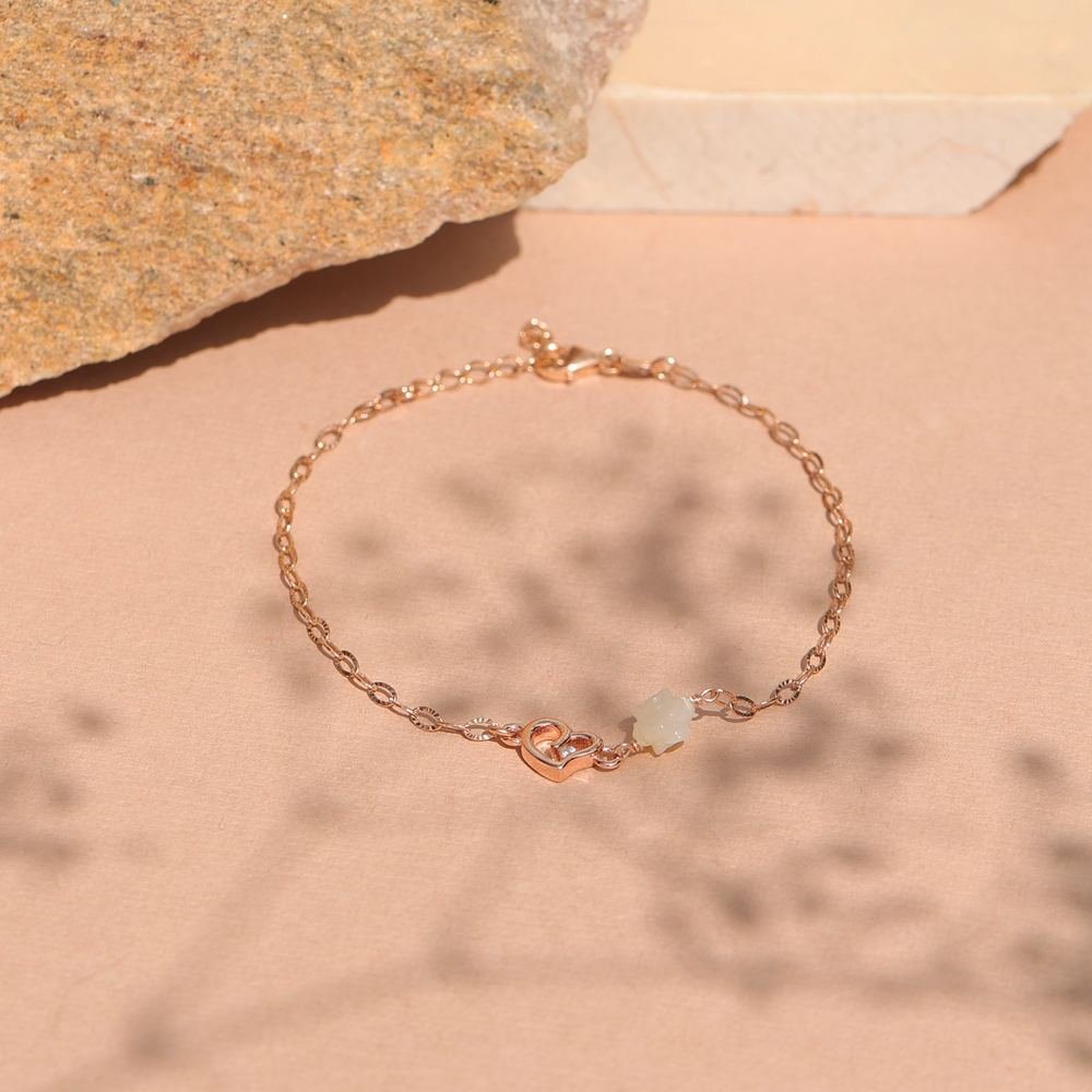 Rose Gold Love Floral Bracelet photo 2