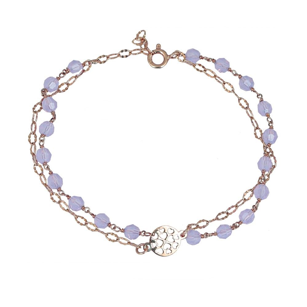 Rose Gold Lavender Charm Bracelet photo 3