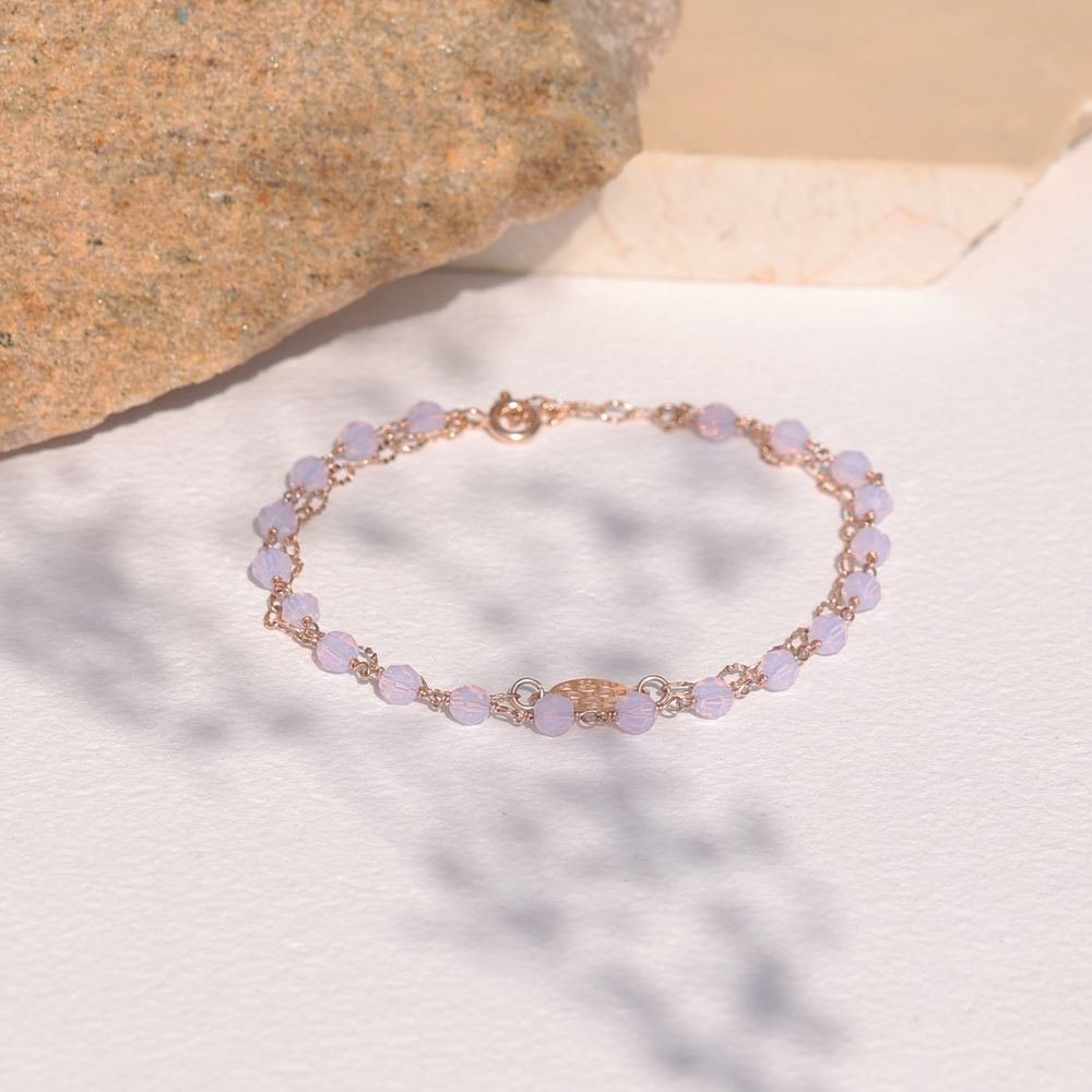 Rose Gold Lavender Charm Bracelet photo 2