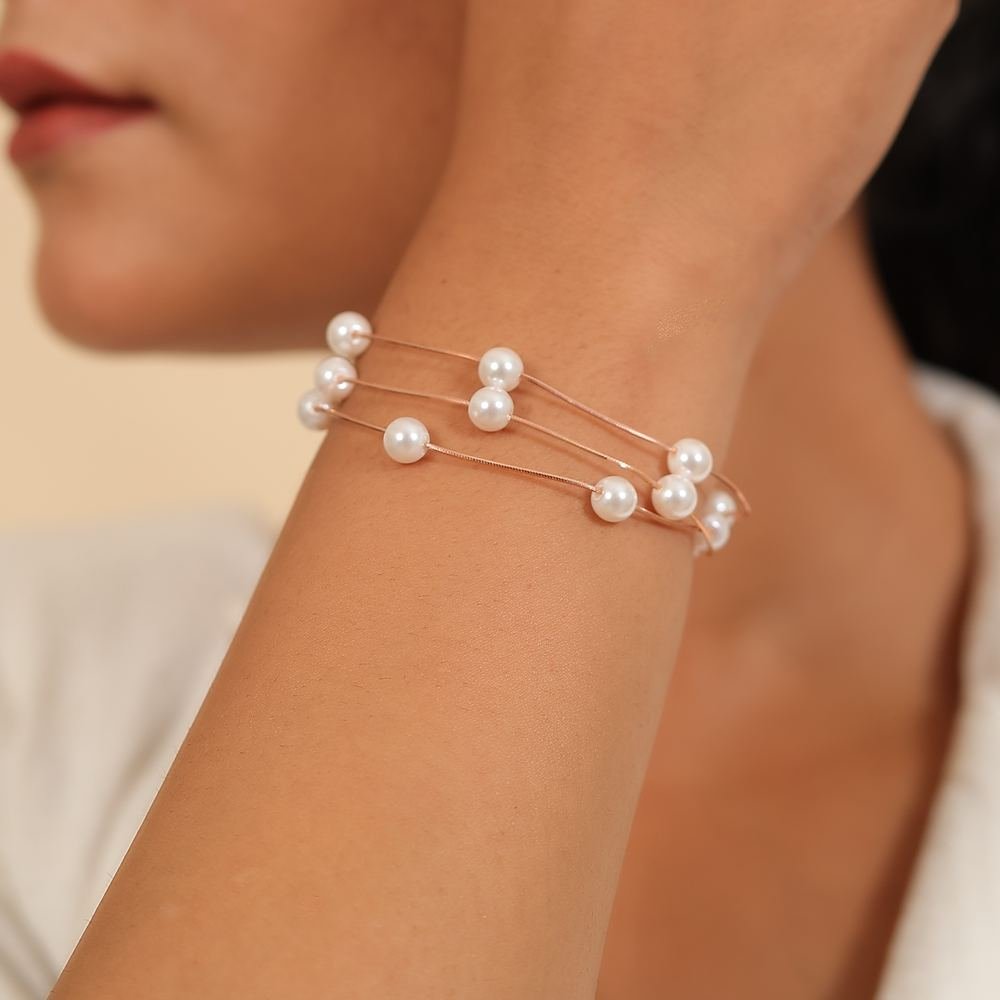 Rose Gold Pearl Bracelet