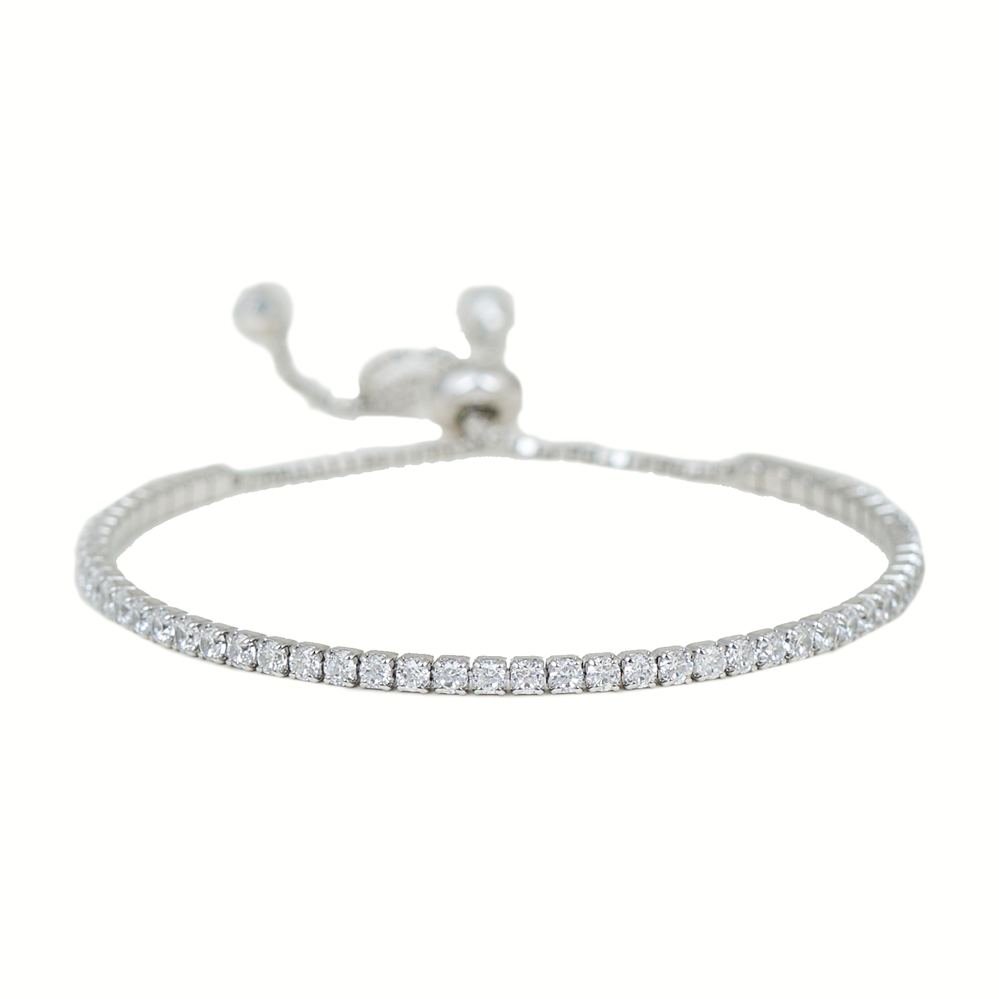 Silver Zircon Minimal Bracelet photo 2