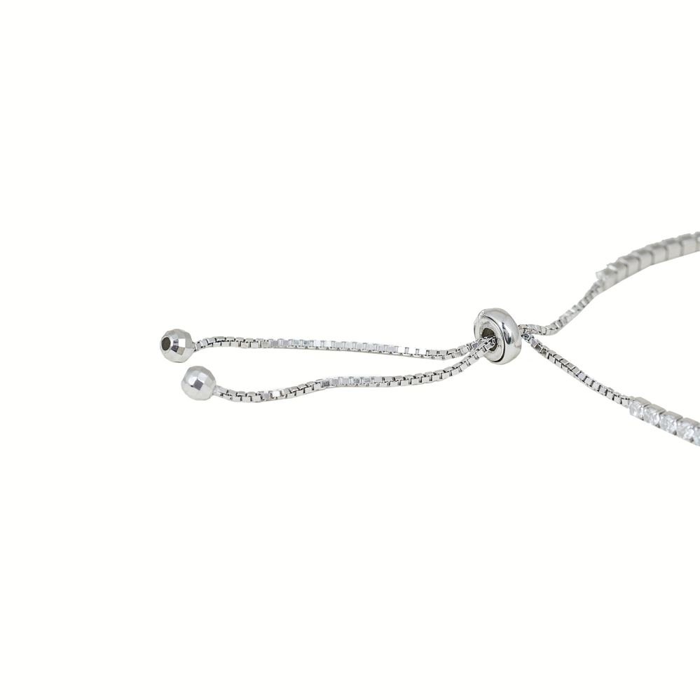 Silver Zircon Minimal Bracelet photo 4