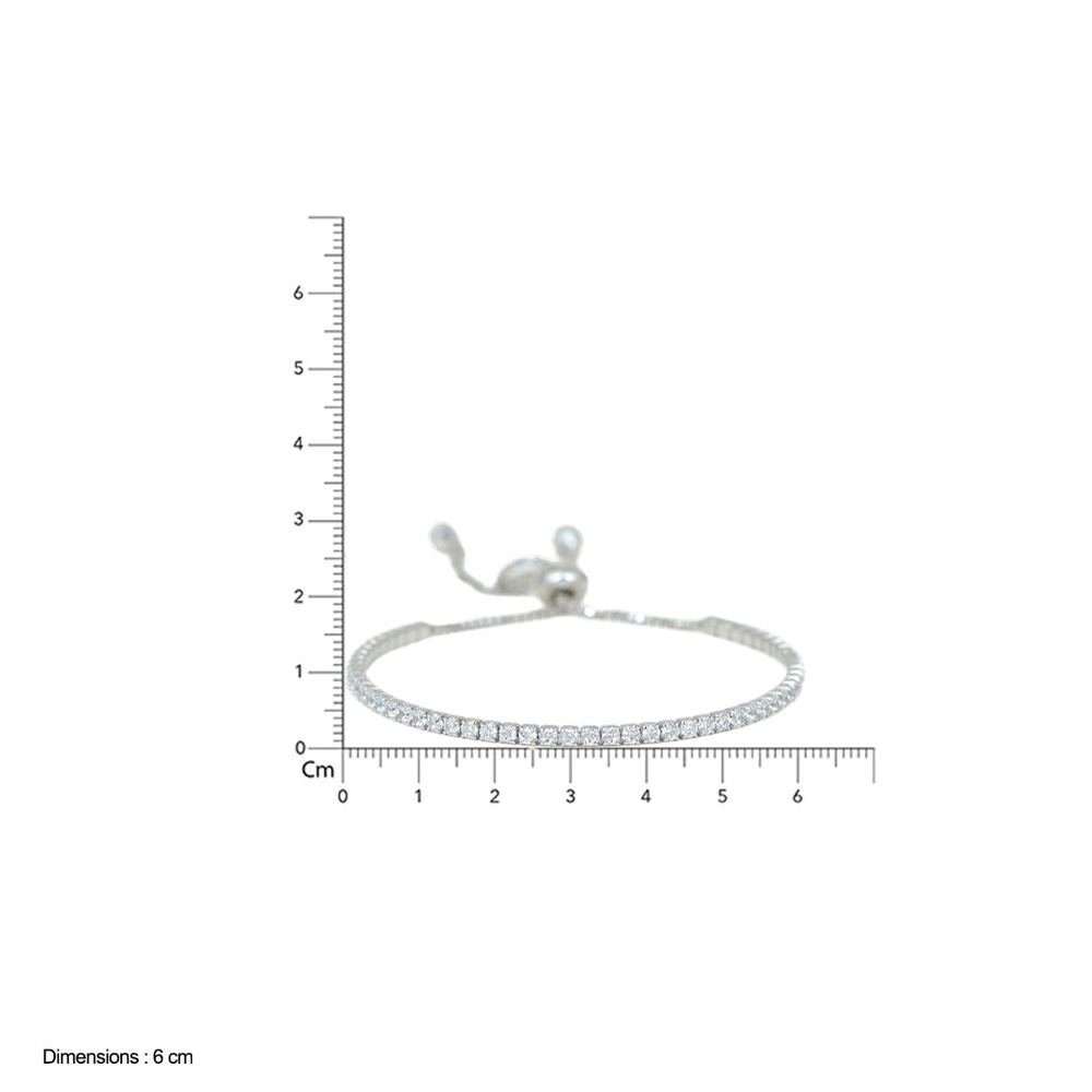 Silver Zircon Minimal Bracelet photo 3