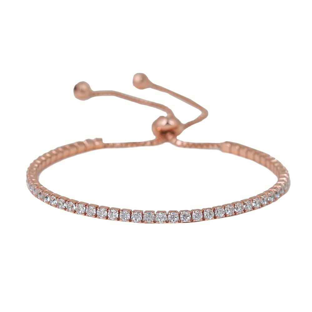 Rose Gold Zircon Minimal Bracelet photo 3