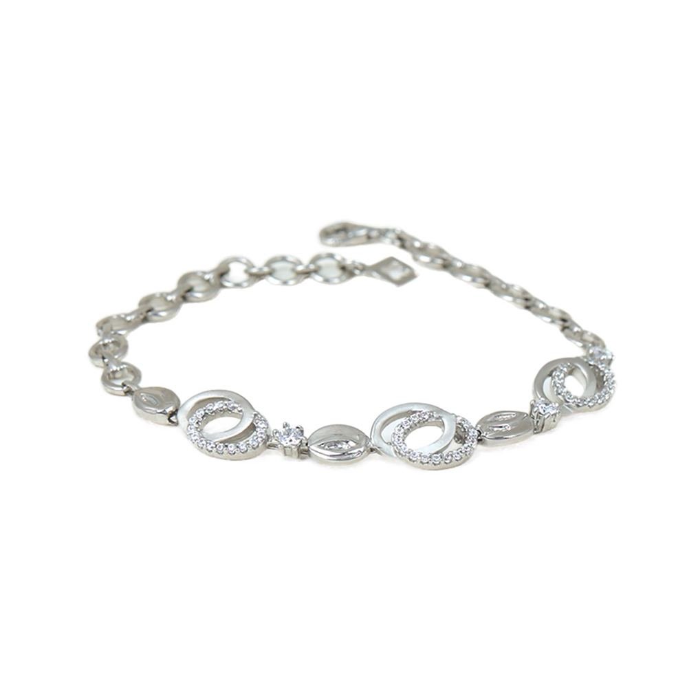 Silver Zircon Oval Bracelet photo 2