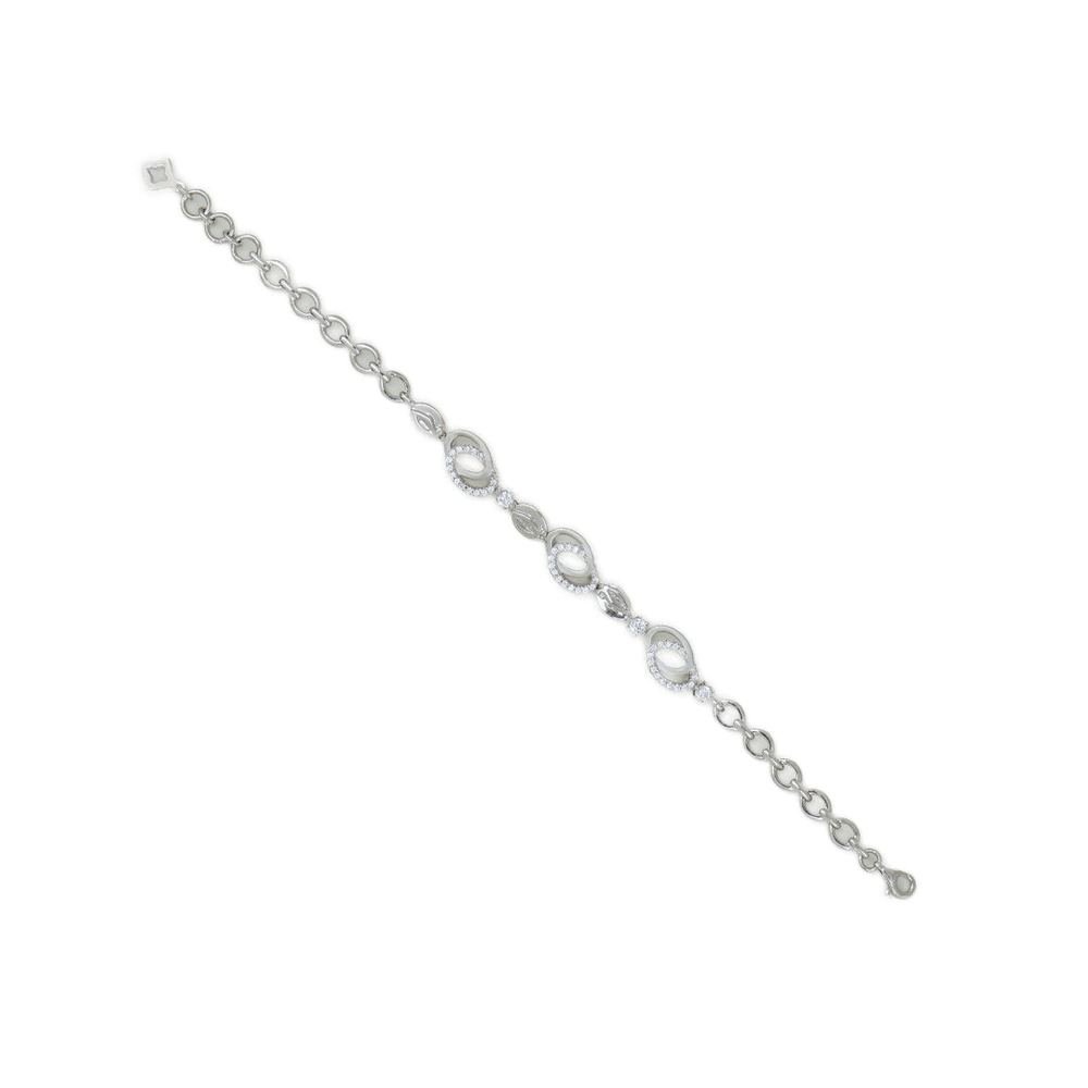 Silver Zircon Oval Bracelet photo 4