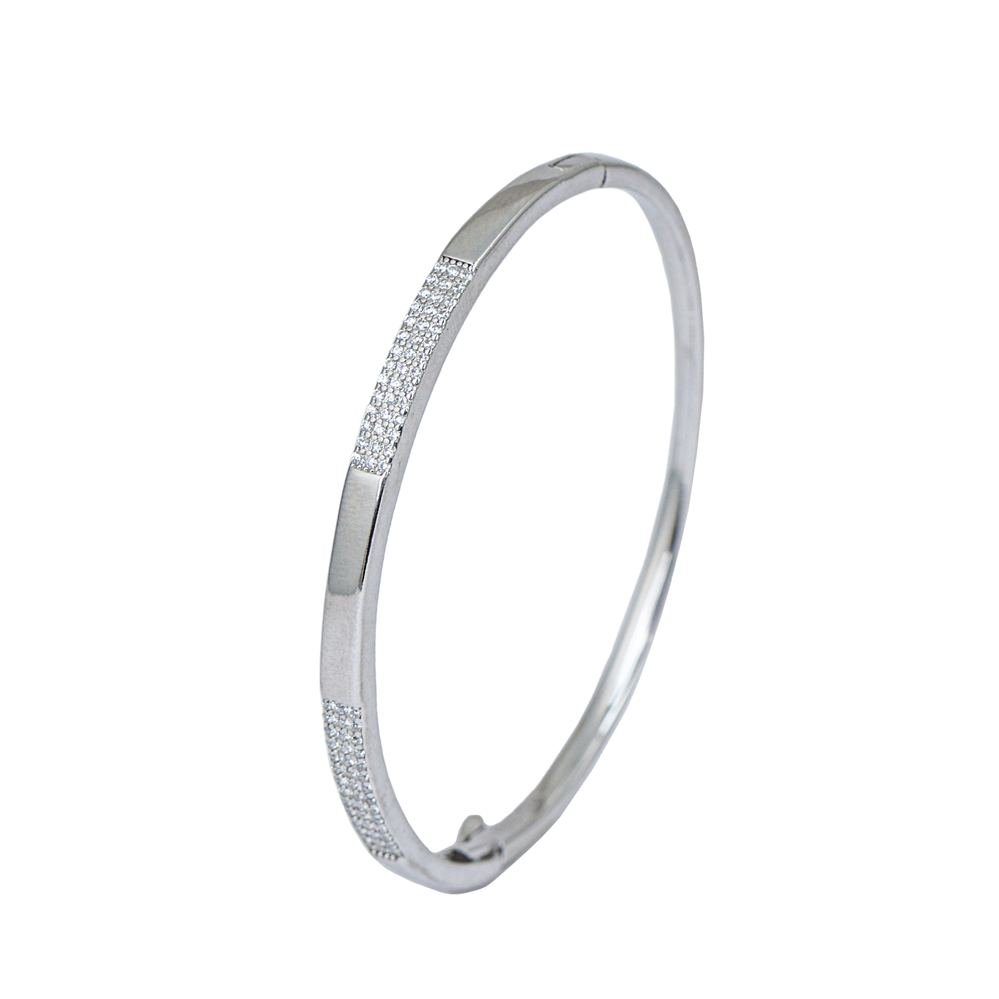 Silver Zircon Bold Kada photo 3