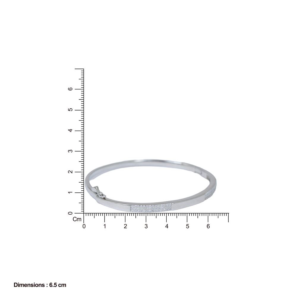 Silver Zircon Bold Kada photo 4