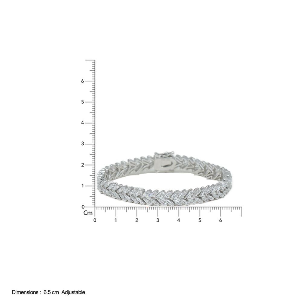 Silver Woven Leaf Bracelet photo 3