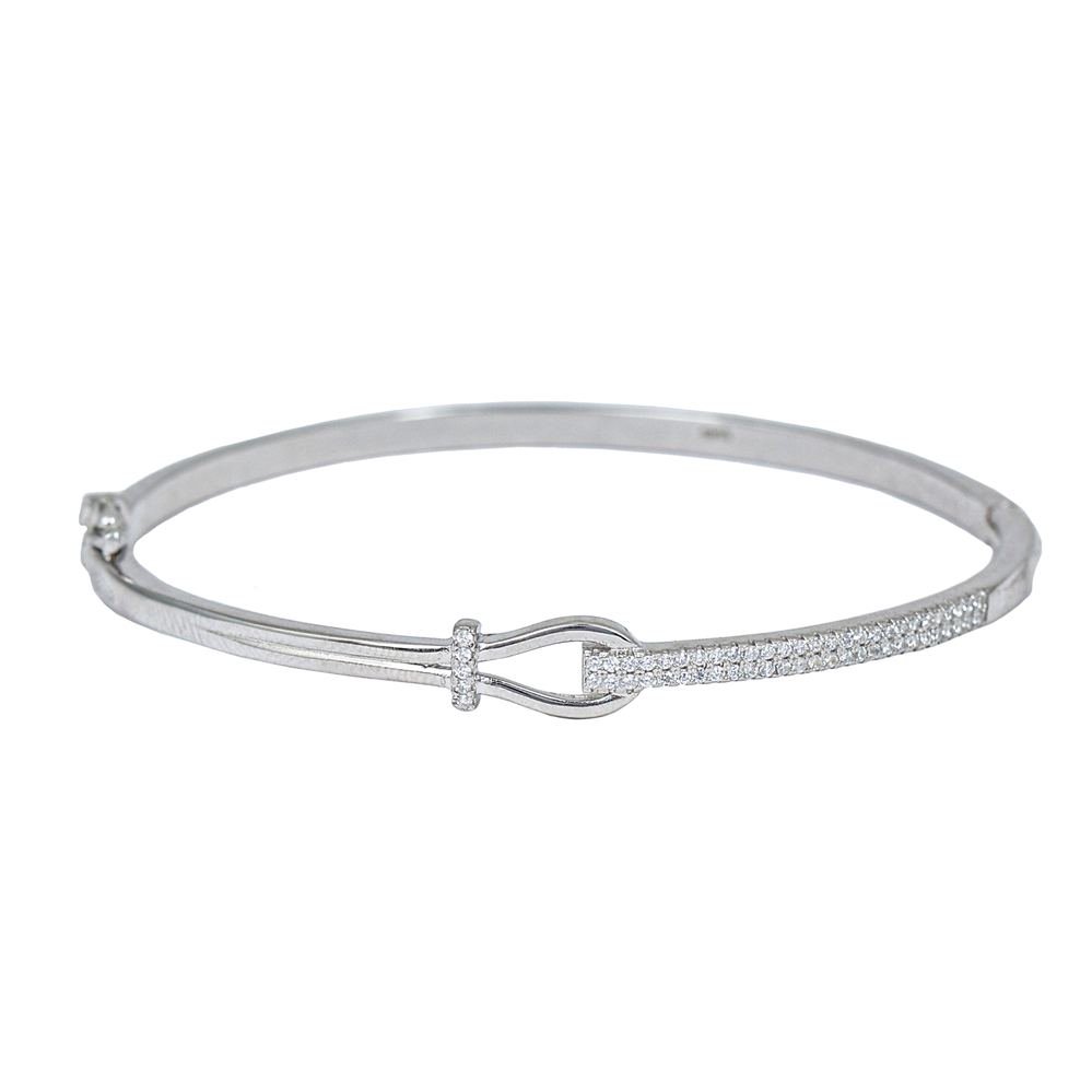 Silver Zircon Knot Kada photo 2