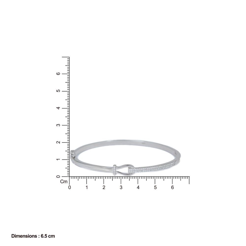 Silver Zircon Knot Kada photo 4