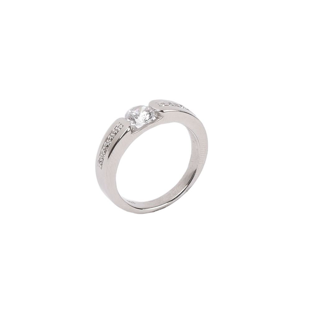 Silver Solitaire Timless Couple Ring photo 3