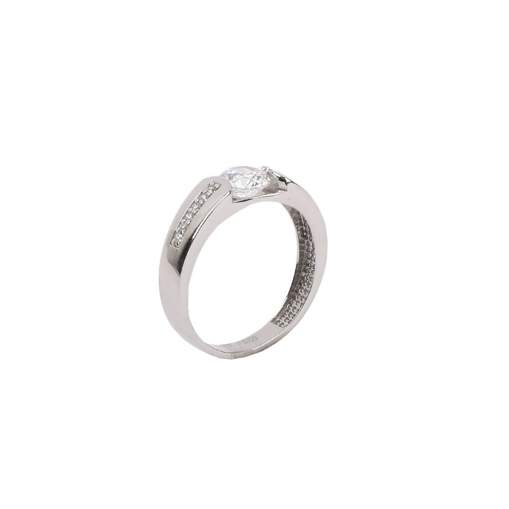 Silver Solitaire Timless Couple Ring photo 4