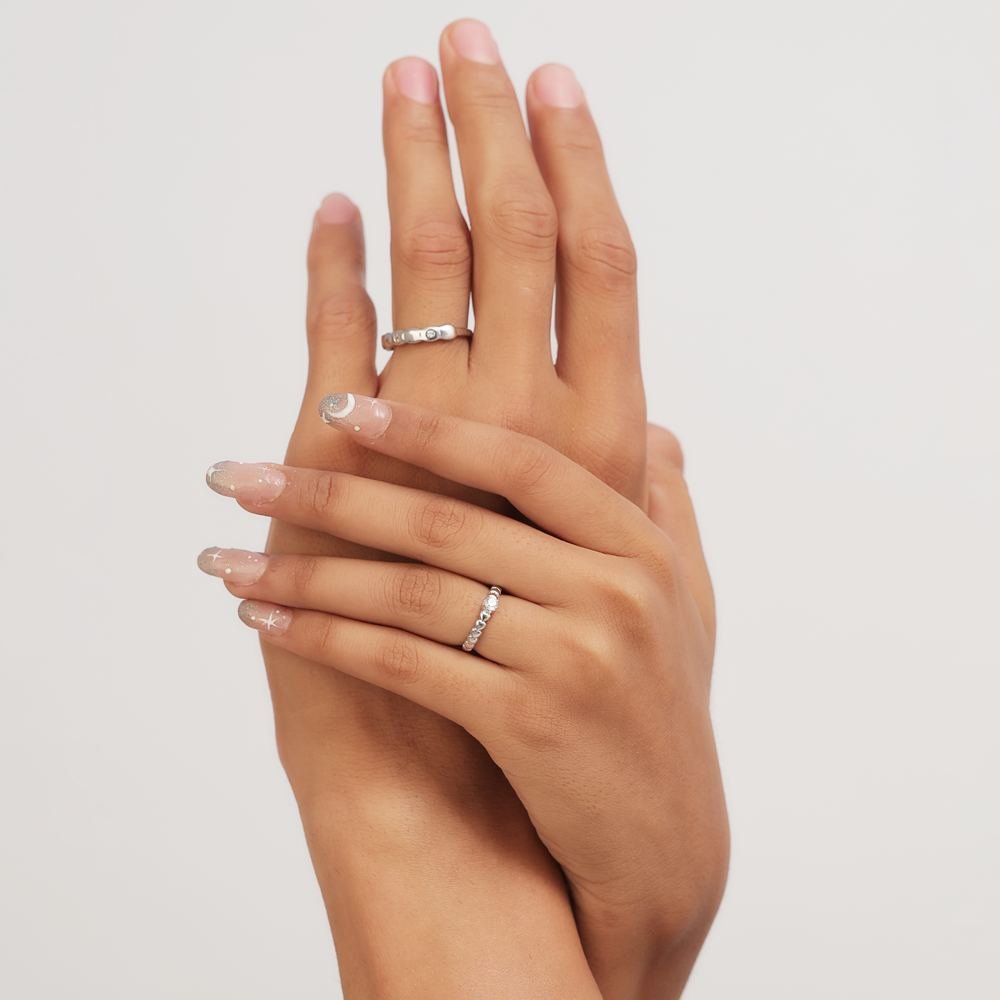 Silver Love Of Life Couple Ring