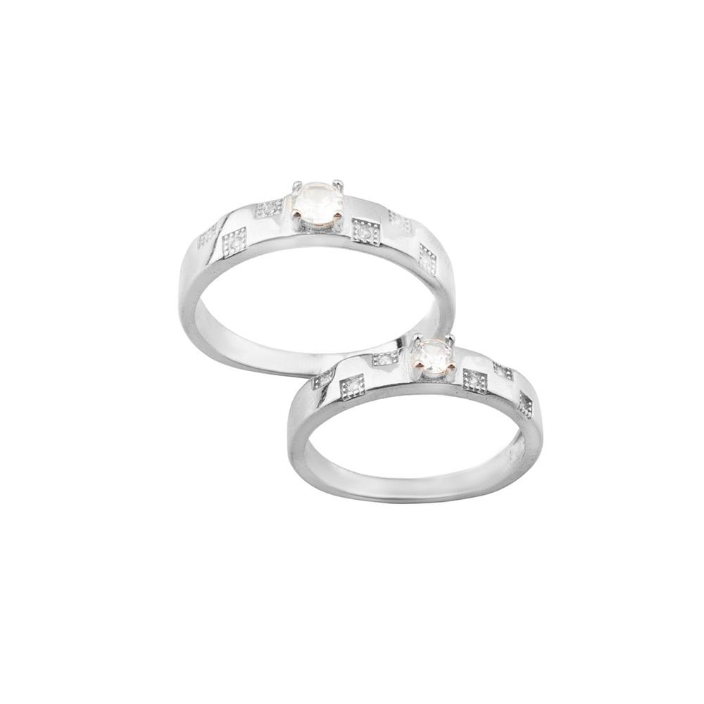 Silver Let's Glow Couple Ring photo 3