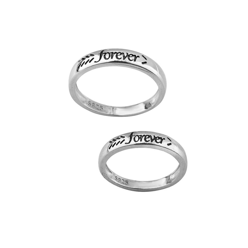 Silver Forever Couple Ring photo 3