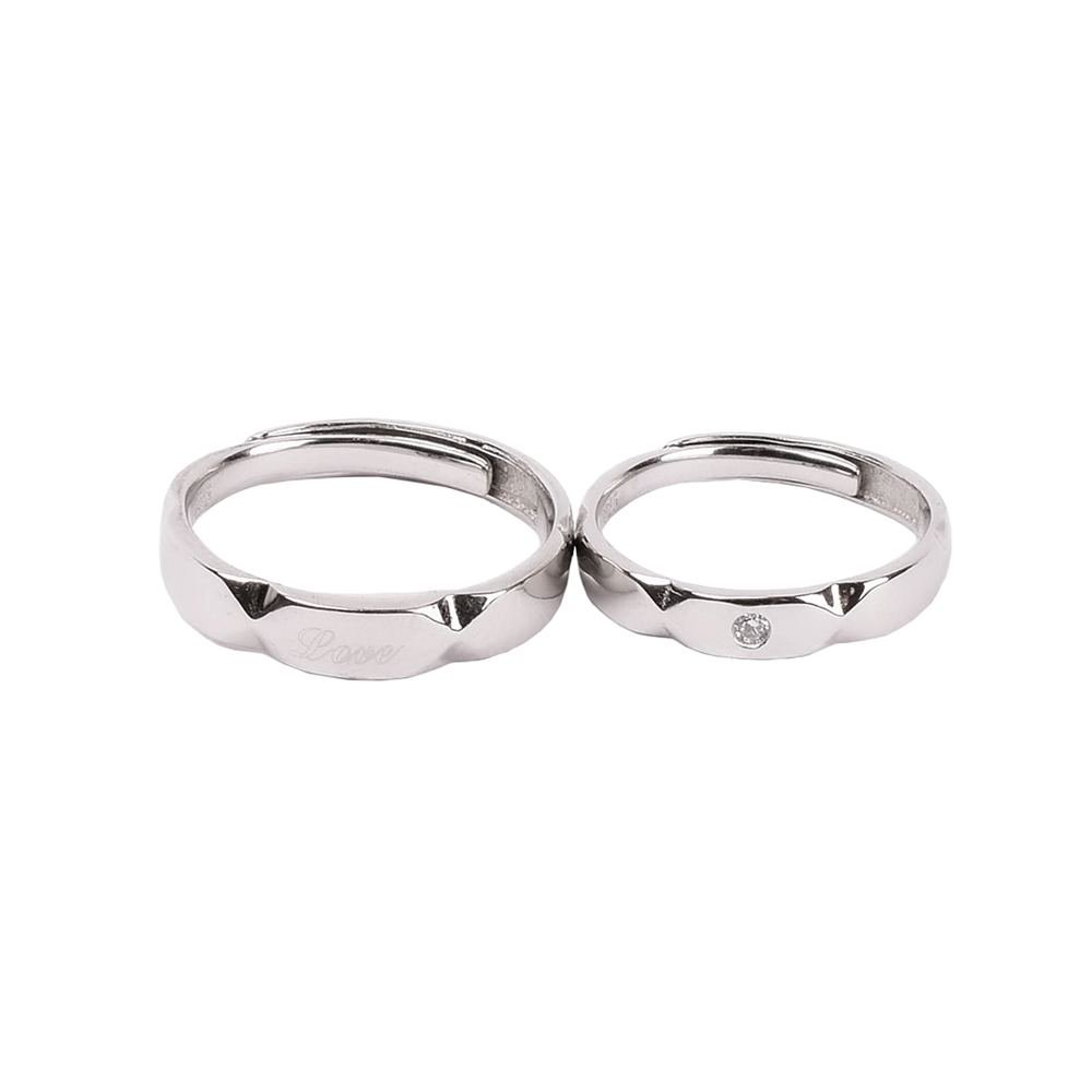 Silver Classic Couple Ring photo 2