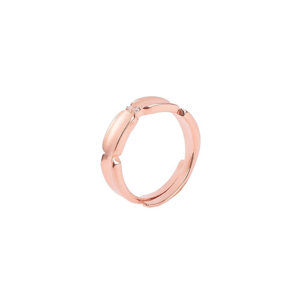 Rose Gold Minimal Couple Ring photo 4