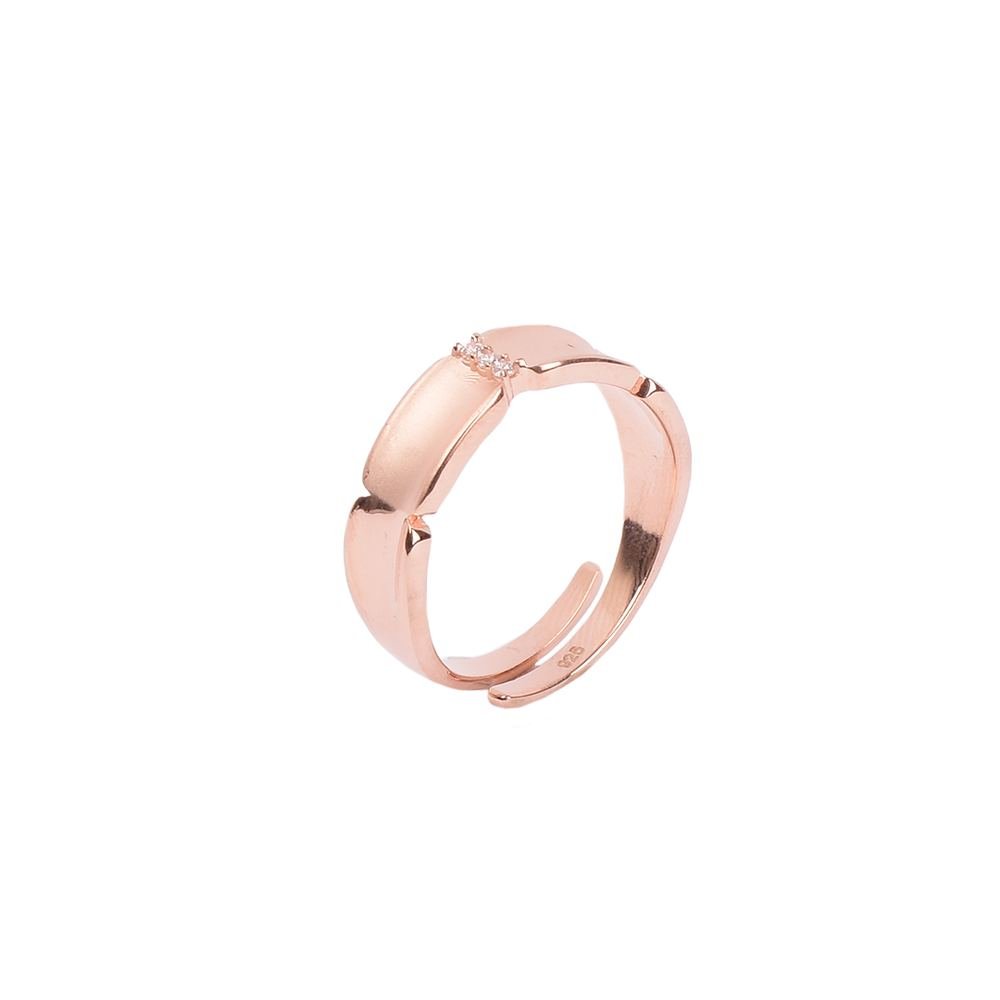 Rose Gold Minimal Couple Ring photo 3