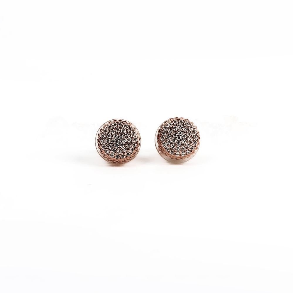 Rose Gold Zircon Stud Earrings photo 4