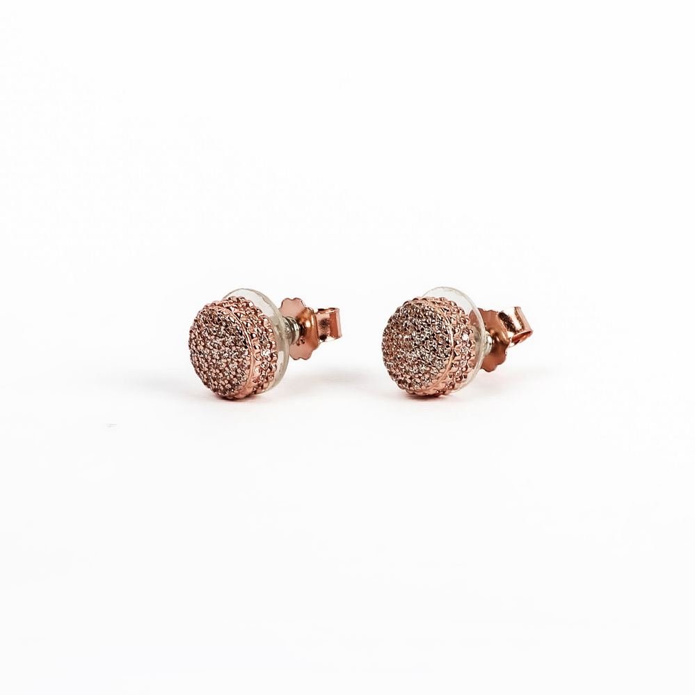 Rose Gold Zircon Stud Earrings photo 3