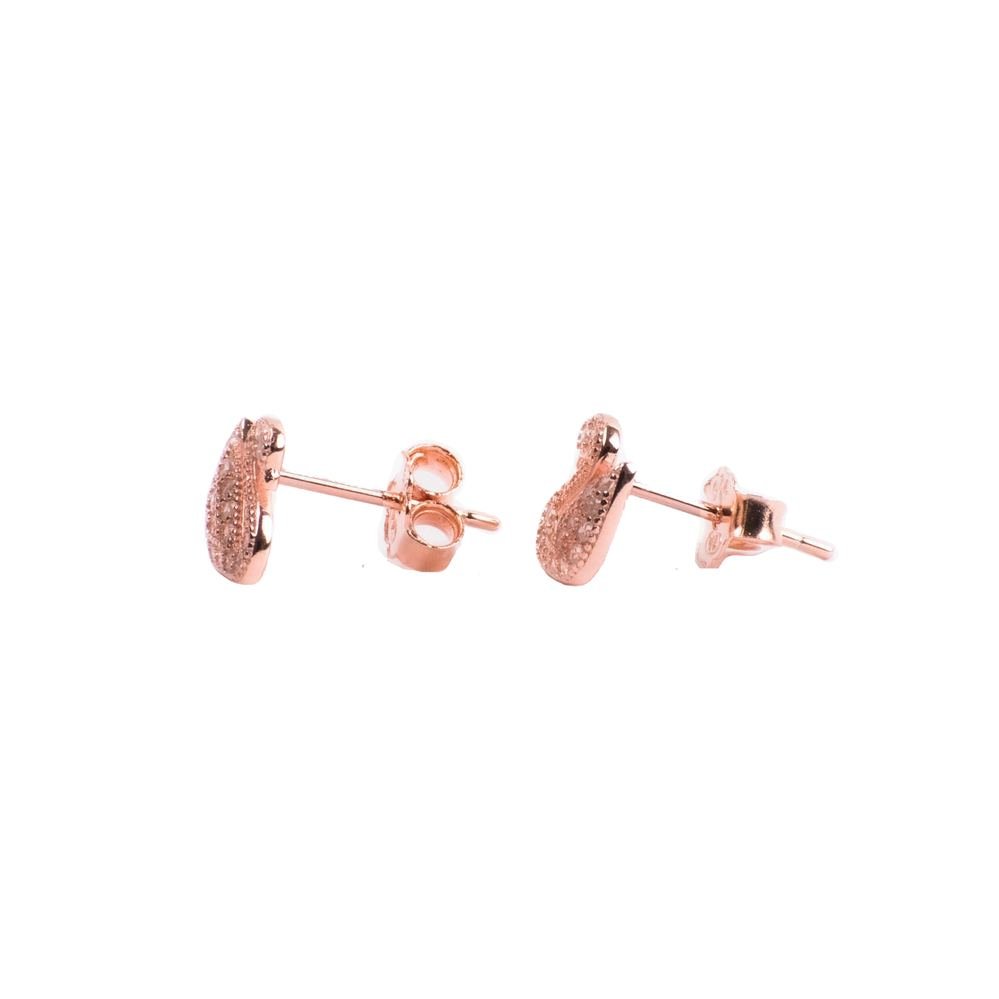 Rose Gold Zircon Swan Stud Earrings photo 4