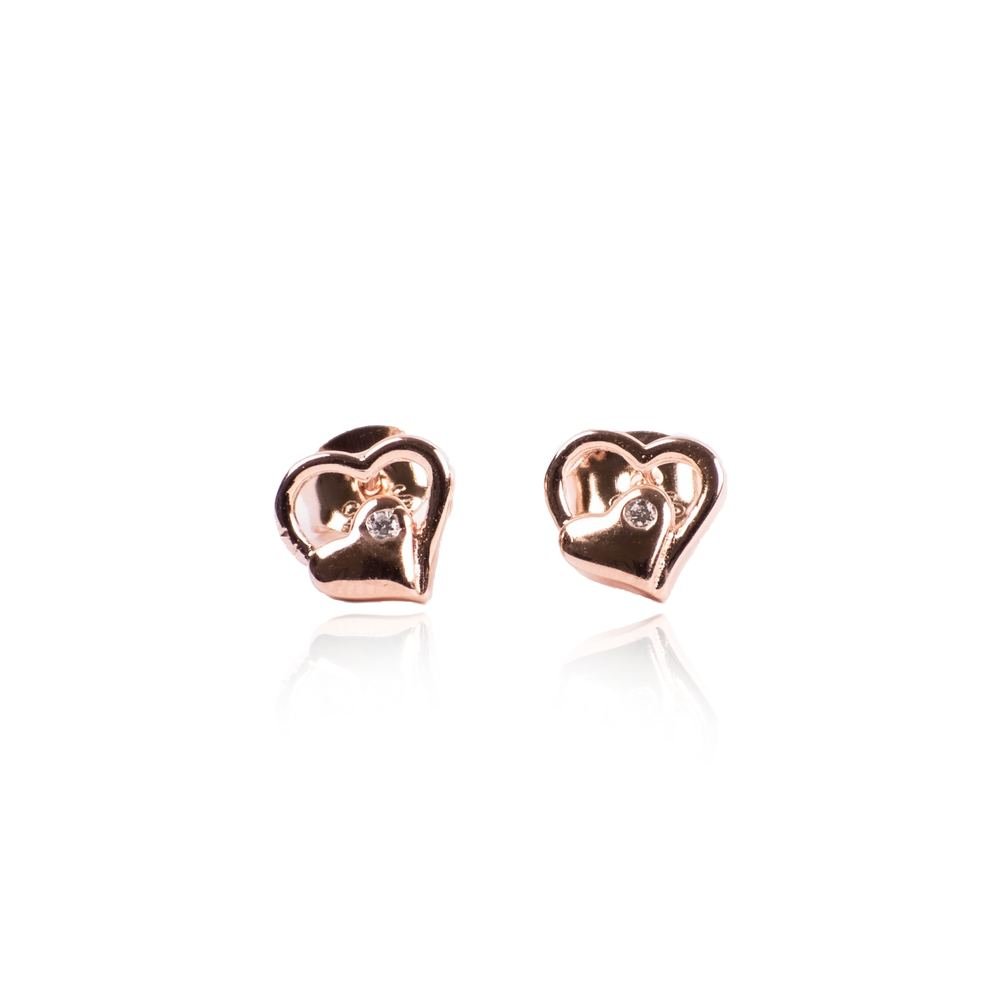 Rose Gold Charming Stud Earrings photo 3