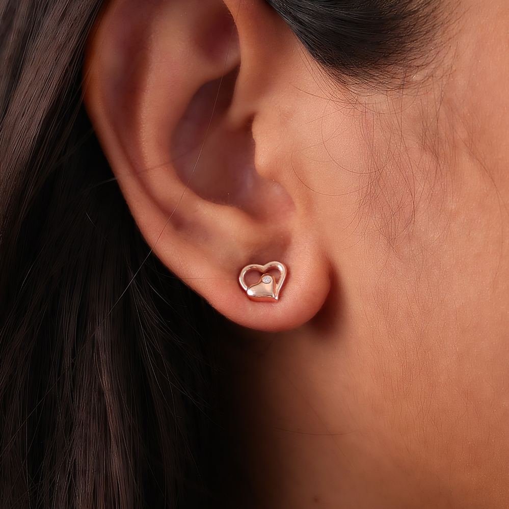 Rose Gold Charming Stud Earrings