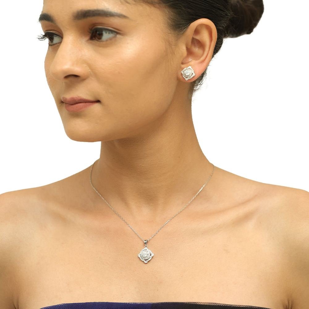Silver Zircon Shining Set photo 3