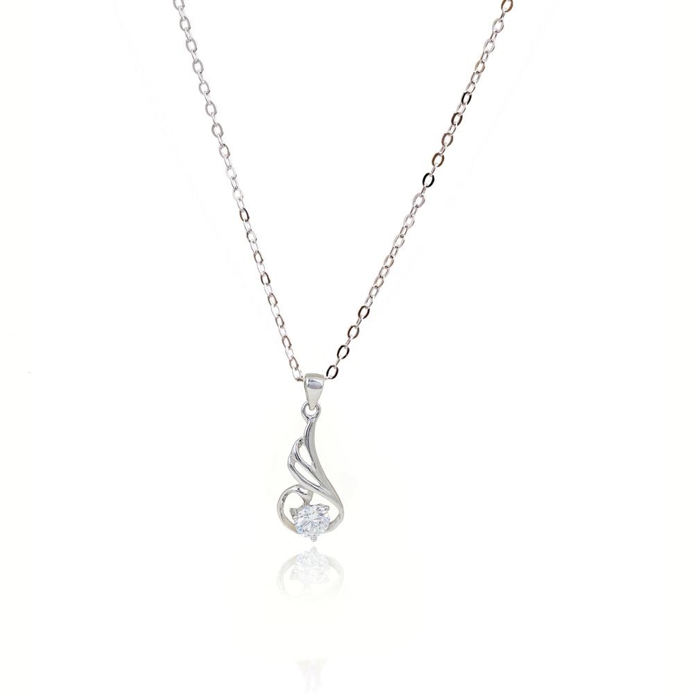 Silver Zircon Drop Pendant photo 4