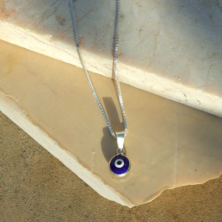 Silver Evil Eye Pendant photo 2
