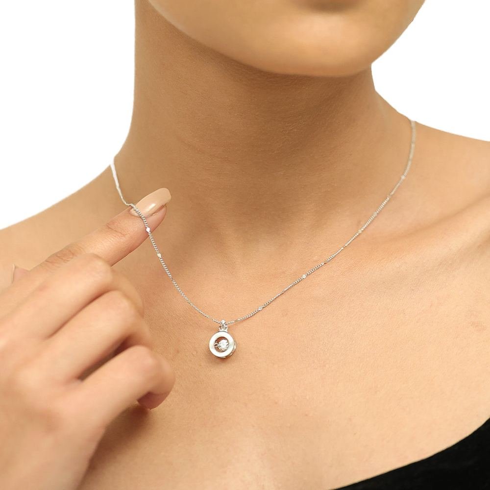 Silver Radient White Pendant photo 2