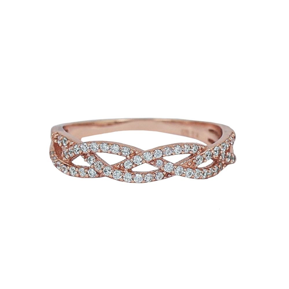 Rose Gold Crossover Ring photo 3