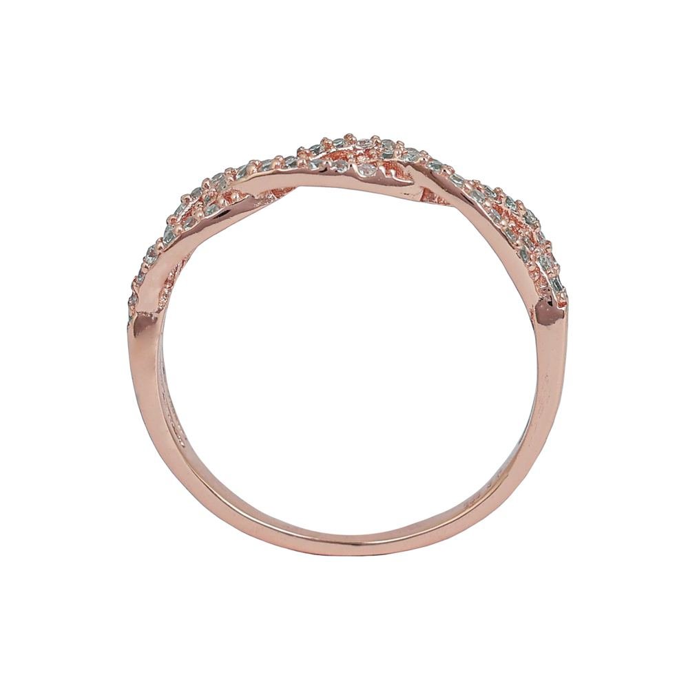 Rose Gold Crossover Ring photo 4