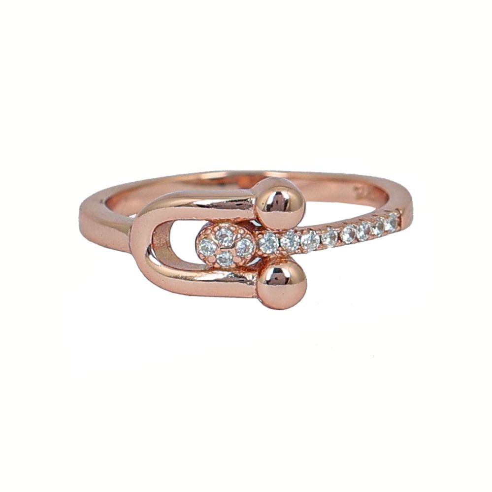 Silver Sparkling Dainty Ring photo 3