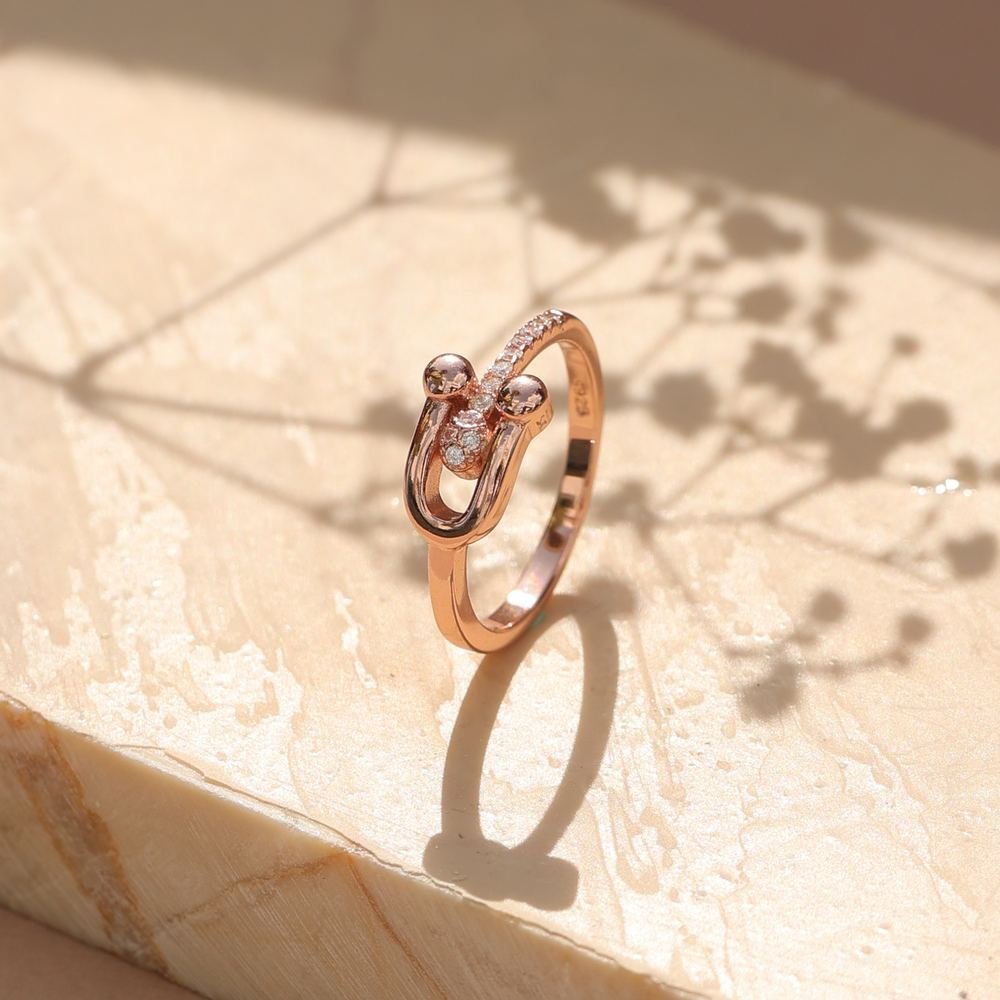 Silver Sparkling Dainty Ring photo 2