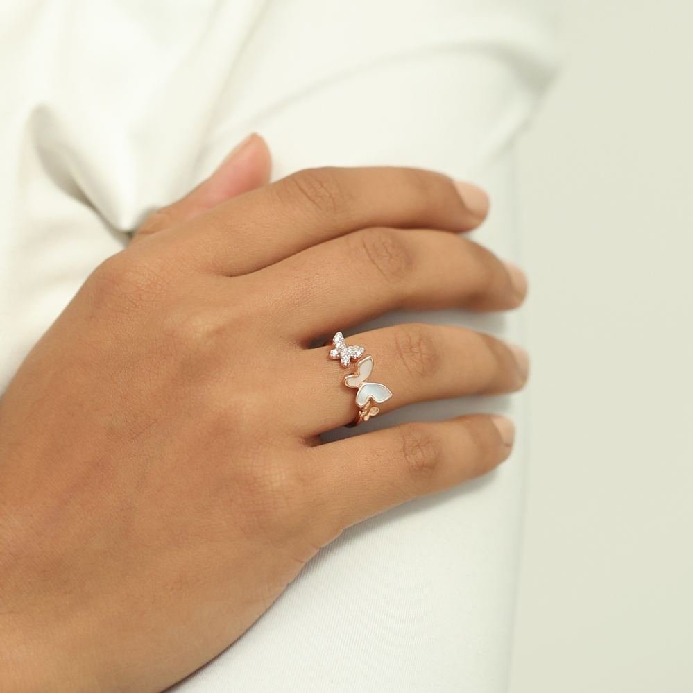 Rose Gold Fluttering Ring photo 2